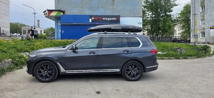 Автобокс ENROAD Nomadix Pro XXL Slim 450-E · Чёрный, артикул E-DB-116301, на BMW X7 — реальная установка